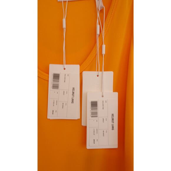 Helmut Lang Women's Asymmetric Tank TOP Apricot NWT 265 Sz XS IRRG - Picture 8 of 15
